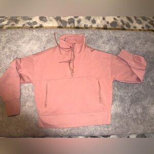 Old Navy Women's Dusty Pink Half-Zip Sweater Size Large